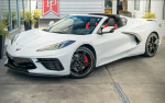 2022 Chevrolet Corvette Stingray RWD in Arctic White with Adrenaline Red Leather, showcasing Z51 Performance Pack features.