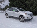 2017 Ford Edge SEL FWD for sale in snow, featuring a V6 engine and leather interior