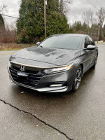 2020 Honda Accord Sport FWD sedan in Modern Steel Metallic, showcasing sleek design and low mileage.