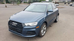 2017 Audi Q3 Quattro SUV in blue with leather interior, 67,000 miles, excellent condition.