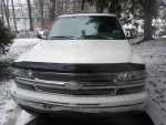 Front view of a 2000 Chevrolet Tahoe with 66,000 miles, showcasing a rust-free condition and daily driver use.