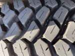 Close-up view of rugged tire tread on a 2007 Toyota Tundra, highlighting durability and traction.