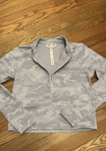 Lululemon Camo Long Sleeve Half Zip Top