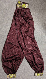 silk emboidered pants and top X small