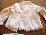 Antique Vintage Handmade White Button-Up Christening Jacket for Child