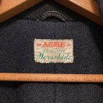 Men's vintage black horsehide leather jacket belted 1950s nice