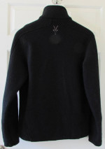 IBEX 100% Wool Mens Large Black Heavy Coat Zippered Pockets USA Made