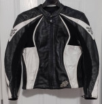 Frank Thomas Women's Motorcycle Jacket with Vest Liner, Size 16 / XL