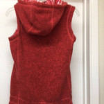 NWT $80 THE NORTH FACE HEATHERED RED KNIT HOODED VEST SZ XS