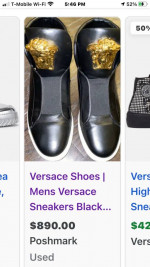 Beautiful Black Versace Medusa High Tops Paid $785