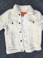 Levi's White Baby Bubble Sherpa Trucker JACKET MMM