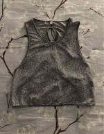 KIAVA Workout Grey Crop Top