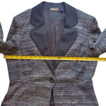 Halogen Tweed Black Blazer Jacket Size Lg
