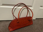 Authentic Flurla Sleek Handbag -Croc leather. Awesome condition!! Ital