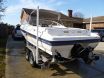 2004 Bayliner 225 BR MerCruiser 220 HP on 2015 Aluminum Tandem Trlr.