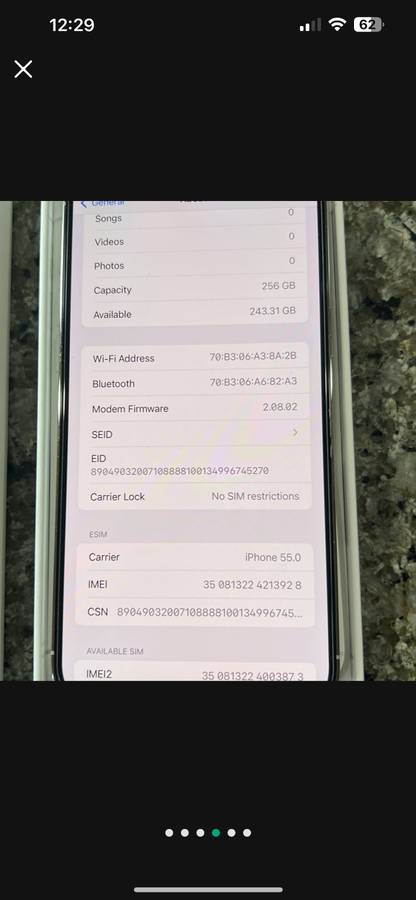 iPhone 14 pro max silver 256gb unlocked with apple care