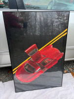 Very Nice Mercedes Benz 300SL Gull Wing Coupe Poster Framed 2' x 3'