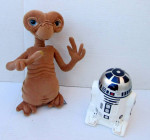 ET Stuffed Doll and Star Wars R2D2 Bank