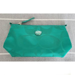 Coach Jade Green Travel Cosmetic Makeup Bag - New
