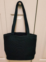 Black Villager Liz Claiborne Satchel Shoulder Handbag