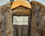 Vintage Oscar De La Renta Full Length Brown Fur Coat