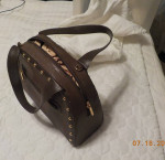 Rocco Barocco Stunning Vntage Brand New Brown Leather Handbag Satchel