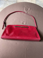 Furla Leather Clutch Purse in Cranberry/Red Color