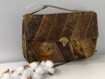 SALE $ 41. rare vTg EXOTIC skin shoulder Handbag • VARON