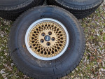OEM Jeep Cherokee Comanche Gold Aluminum 15x7 wheels & tires